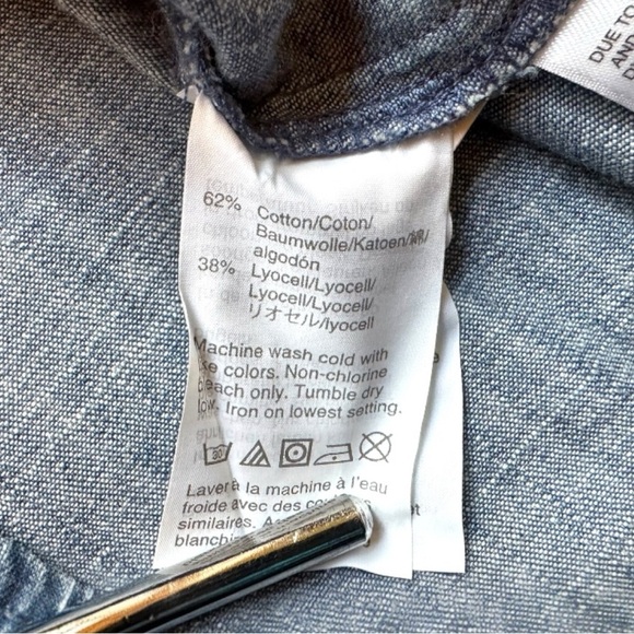 J.Crew Chambray Peasant Blouse - Small - Picture 8 of 9